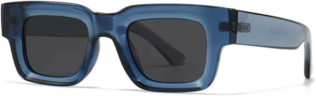 

Винтажные квадратные женские солнцезащитные очки, модные мужские солнцезащитные очки для активного отдыха с защитой от УФ-излучения UV400 TVTBBVV, Blue Gray