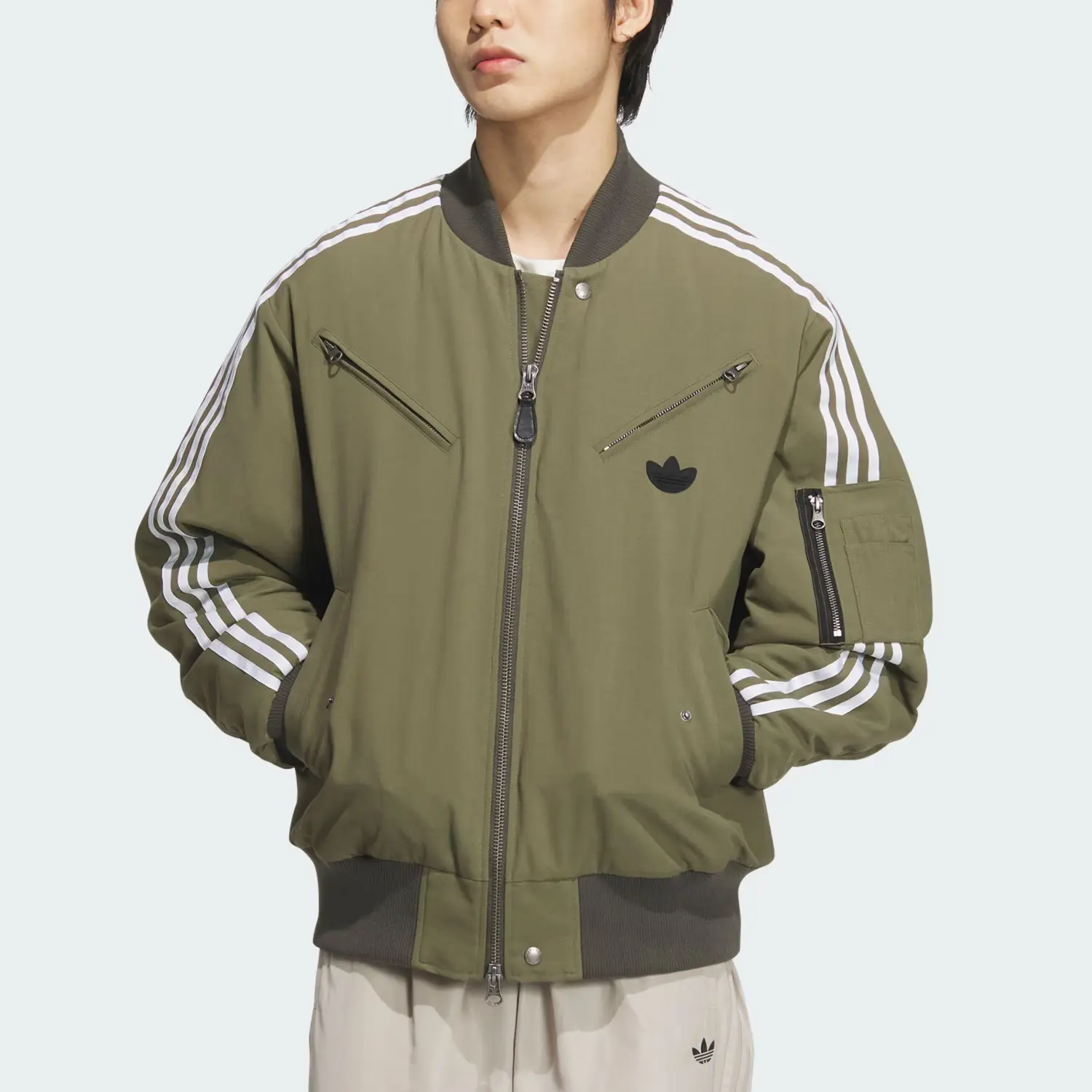 Куртка утепленная FW24 Пуховик Мужская Rock Olive Green/Air Force Blue Adidas Originals — фото 3