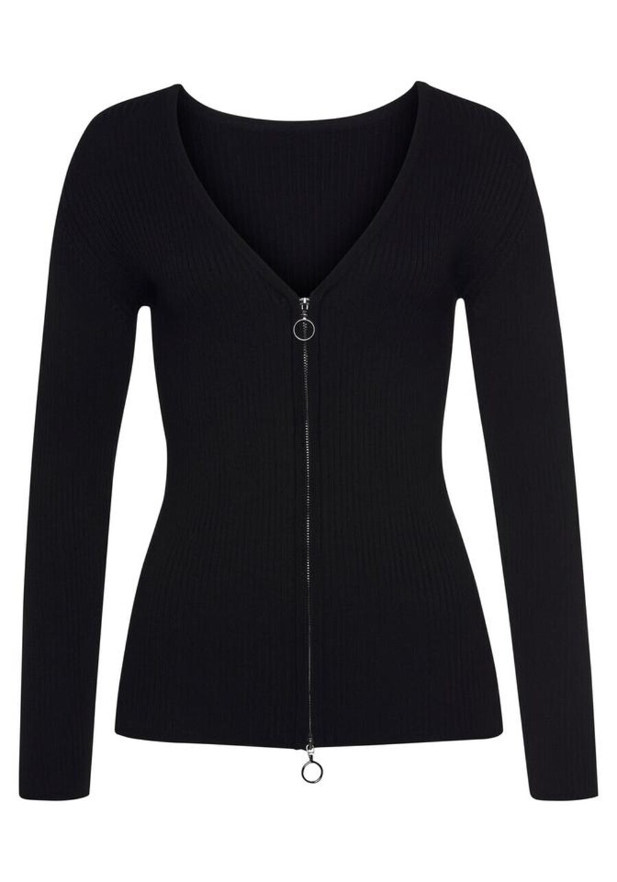 

Вязаный кардиган LASCANA Knit Cardigan, черный
