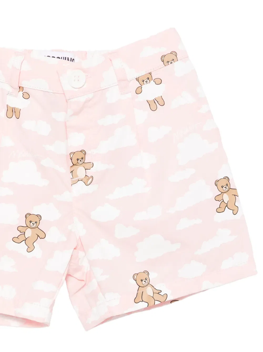 Комплект шорт с принтом "плюшевый мишка" Moschino Kids, розовый — фото 3