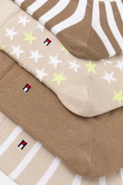 Носки 4 шт длинные Tommy Hilfiger, бежевый — фото 2
