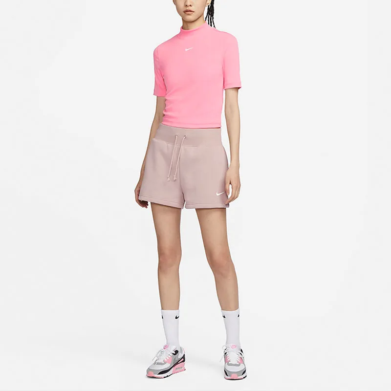 Nike Футболка женская Coral Powder с круглым вырезом и прямым кроем — фото 4