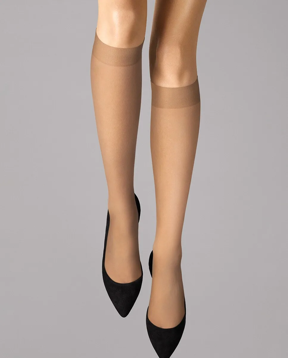 

Прозрачные полугольфы 10D Wolford, светло-коричневый