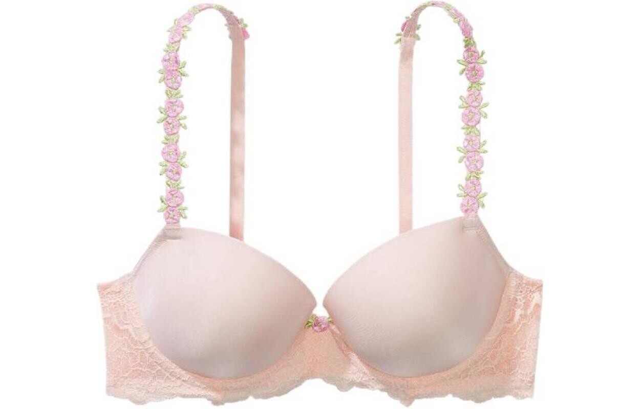 

Женский бюстгальтер Victoria's Secret, цвет Cherry blossom pink embroidery