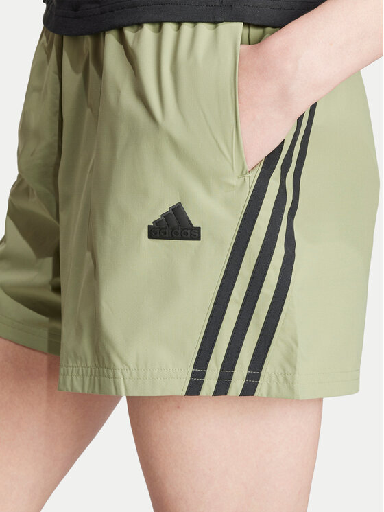 Спортивные шорты loose fit Future Icons 3-Stripes IW7707 Adidas, зеленый — фото 3
