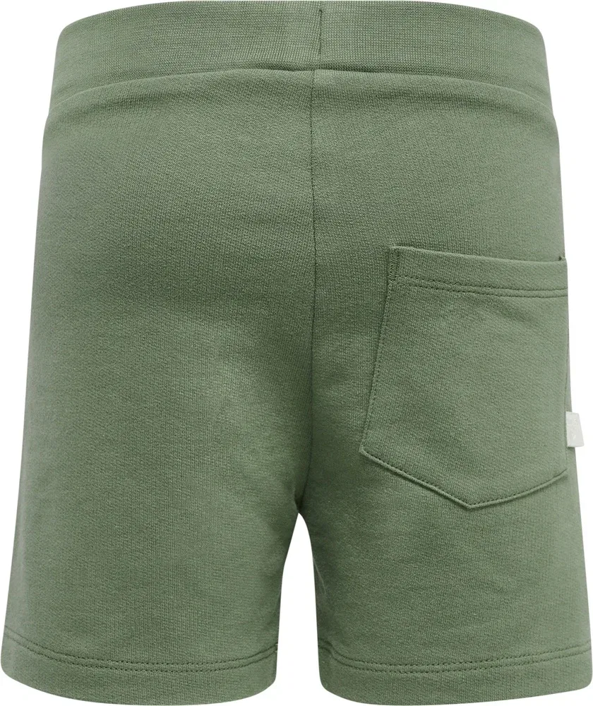 Шорты детские из органического хлопка Hummel, зеленый — фото 2