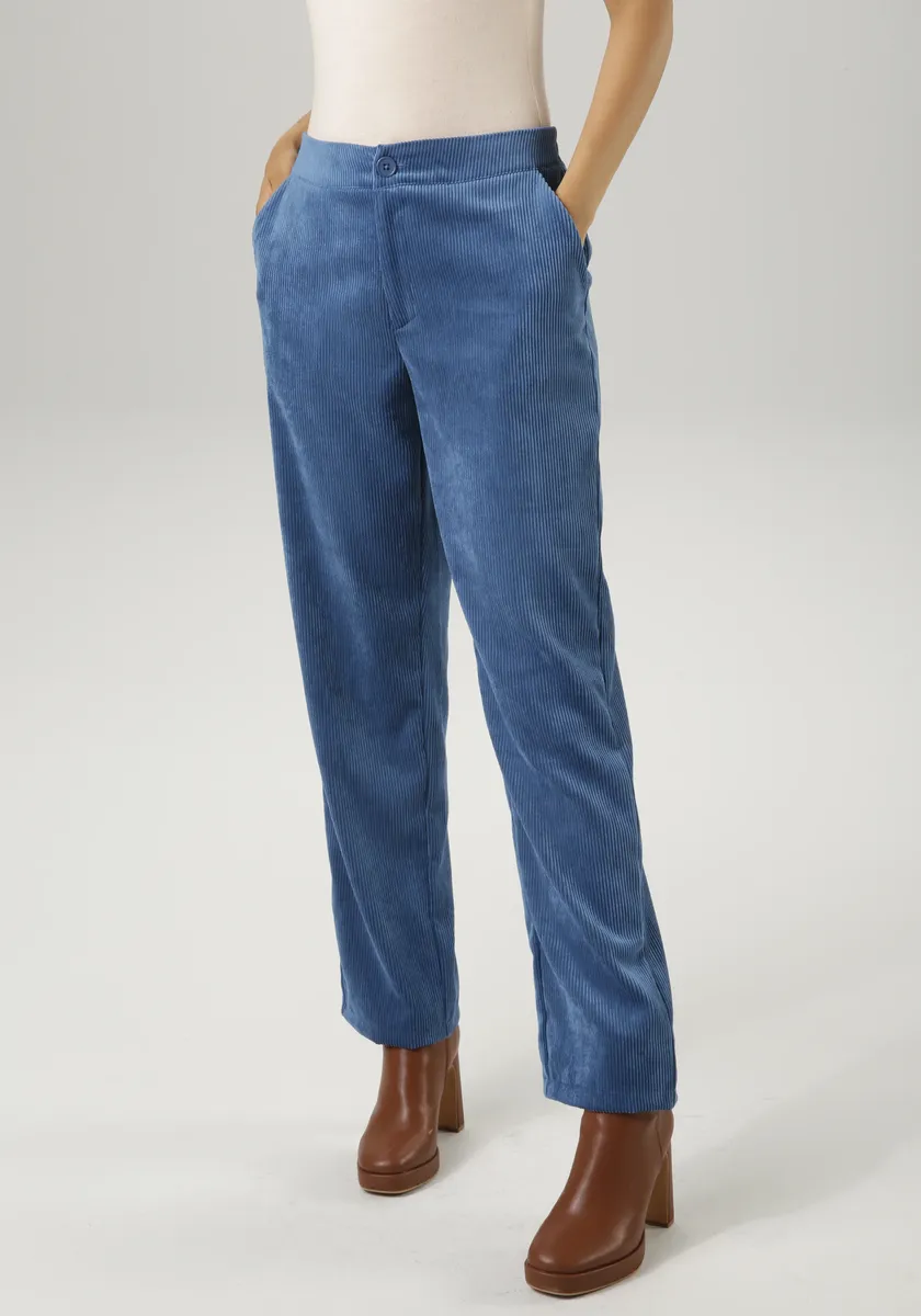 

Вельветовые брюки Aniston CASUAL с широкими штанинами - НОВАЯ КОЛЛЕКЦИЯ, синий