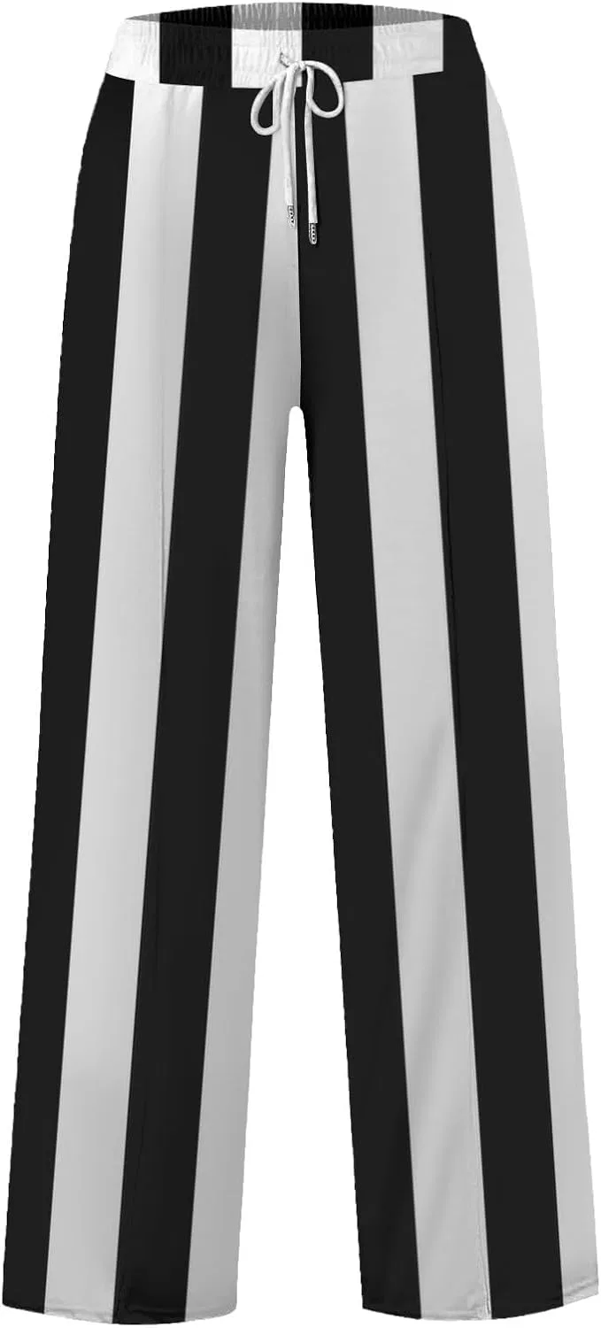 Спортивные брюки широкие, свободные, с завязкой, высокой посадкой, Polyester, Spandex, Aad46-gray — фото 2