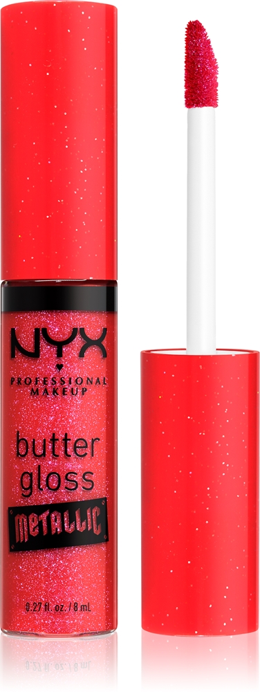 

Бальзам для губ Butter Gloss Metallic Nyx Professional Makeup, atspalvis 09 blood 8 мл