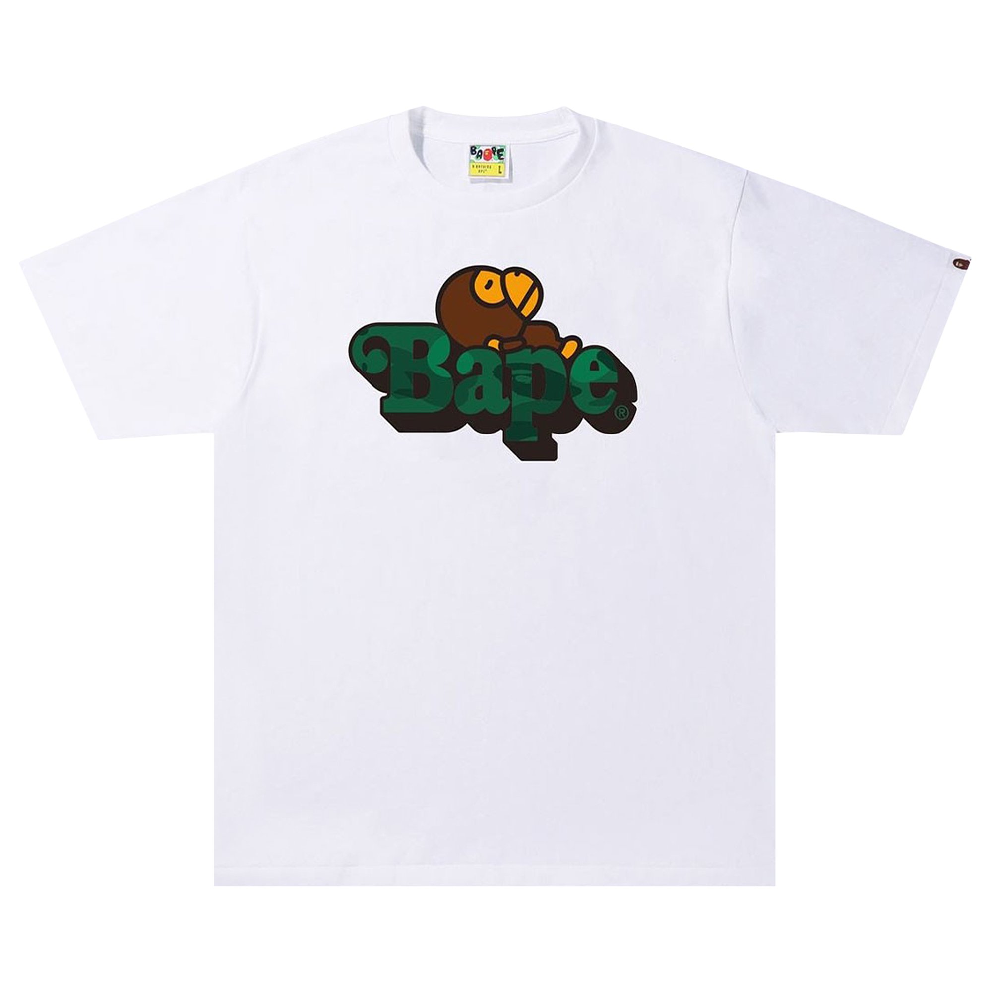 

Футболка BAPE Color Camo C Milo On, Белый/Зеленый