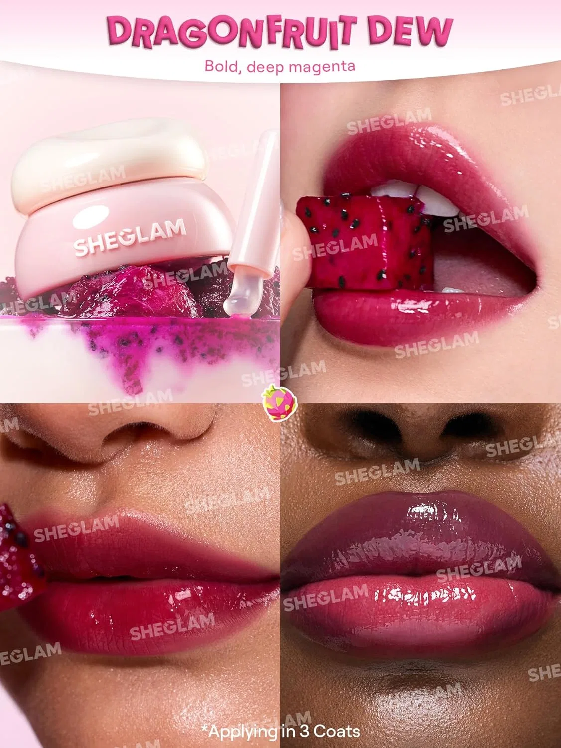 Бальзам-блеск для губ «Hydra Jelly Pocket Lip Jam» от SHEGLAM Sheglam, Dragonfruit Dew — фото 4