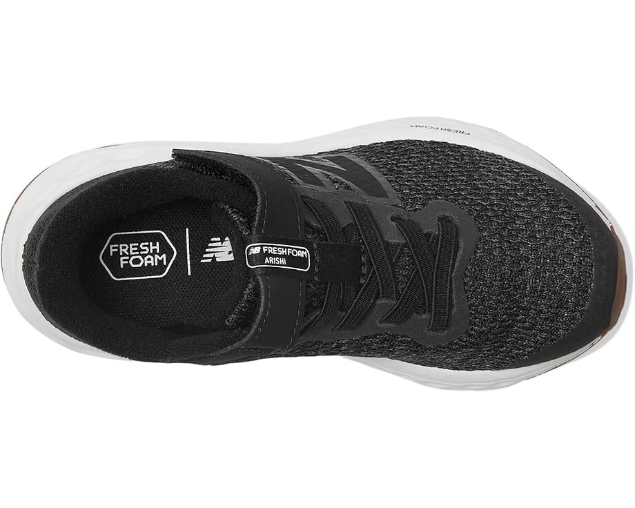 Кроссовки New Balance Kids Fresh Foam Arishi v4 Bungee Lace with Top Strap, цвет Black/Phantom — фото 2