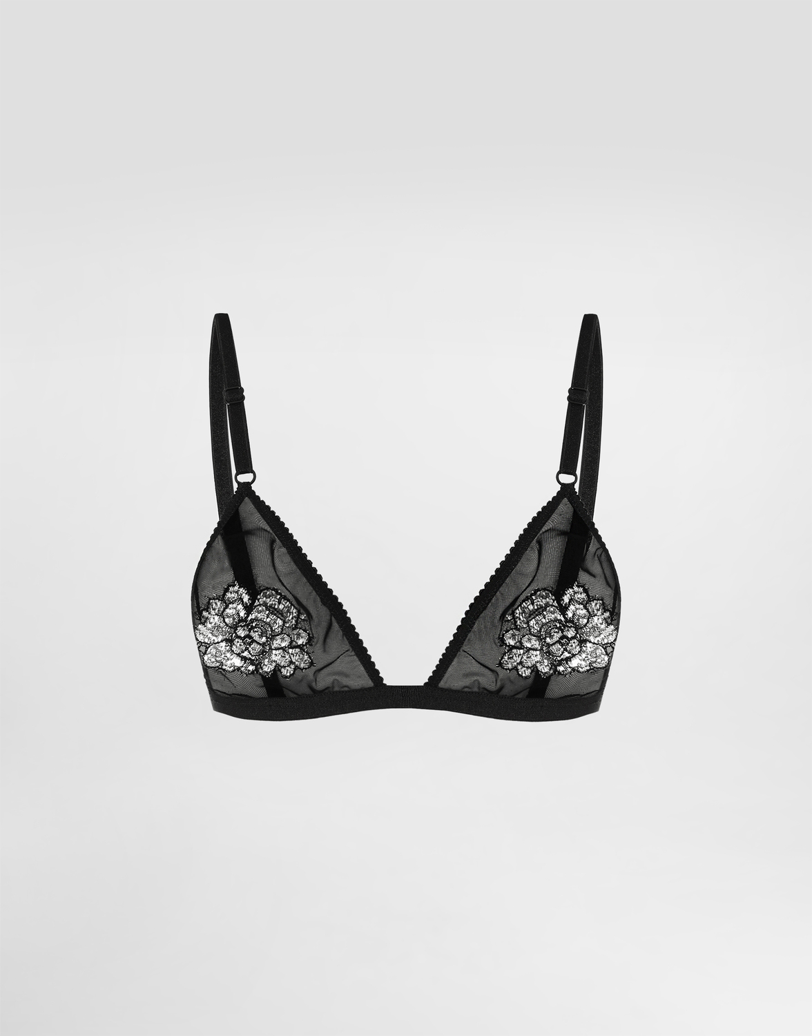 

Бюстгальтер из тюля и кружева Dolce & Gabbana, черный