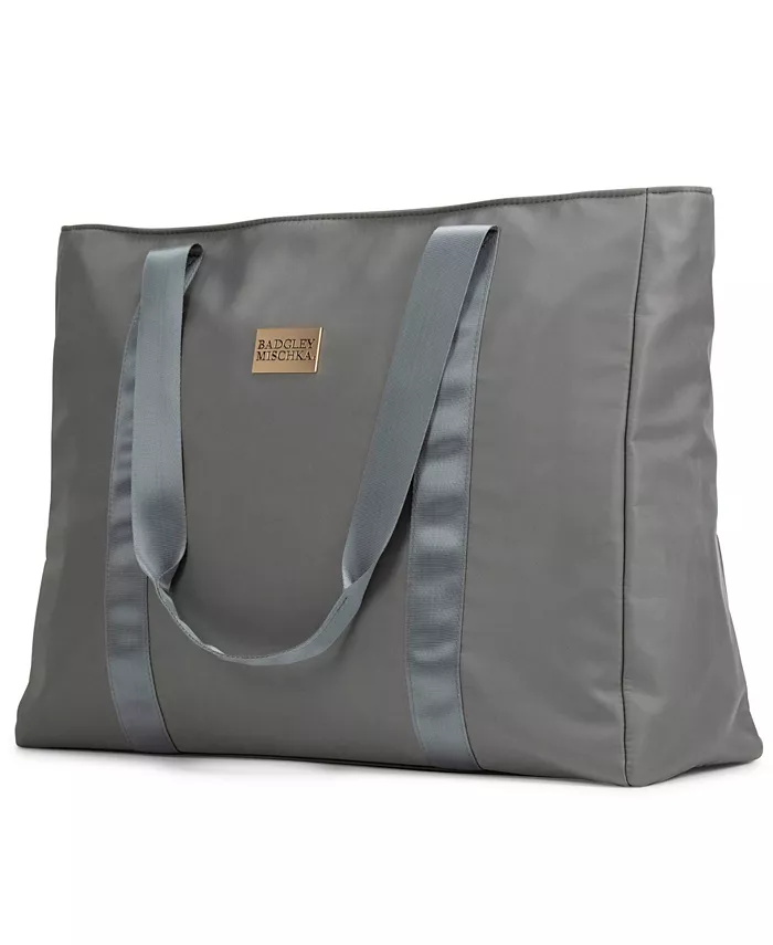 

Нейлоновая дорожная сумка-тоут Weekender Bag Badgley Mischka, серый