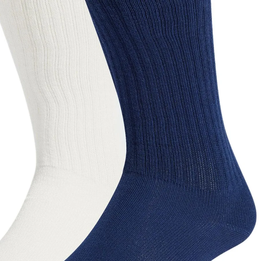 Женские высокие носки до колена, 2 пары Adidas, 2 Pack (Dark Indigo+White) — фото 3