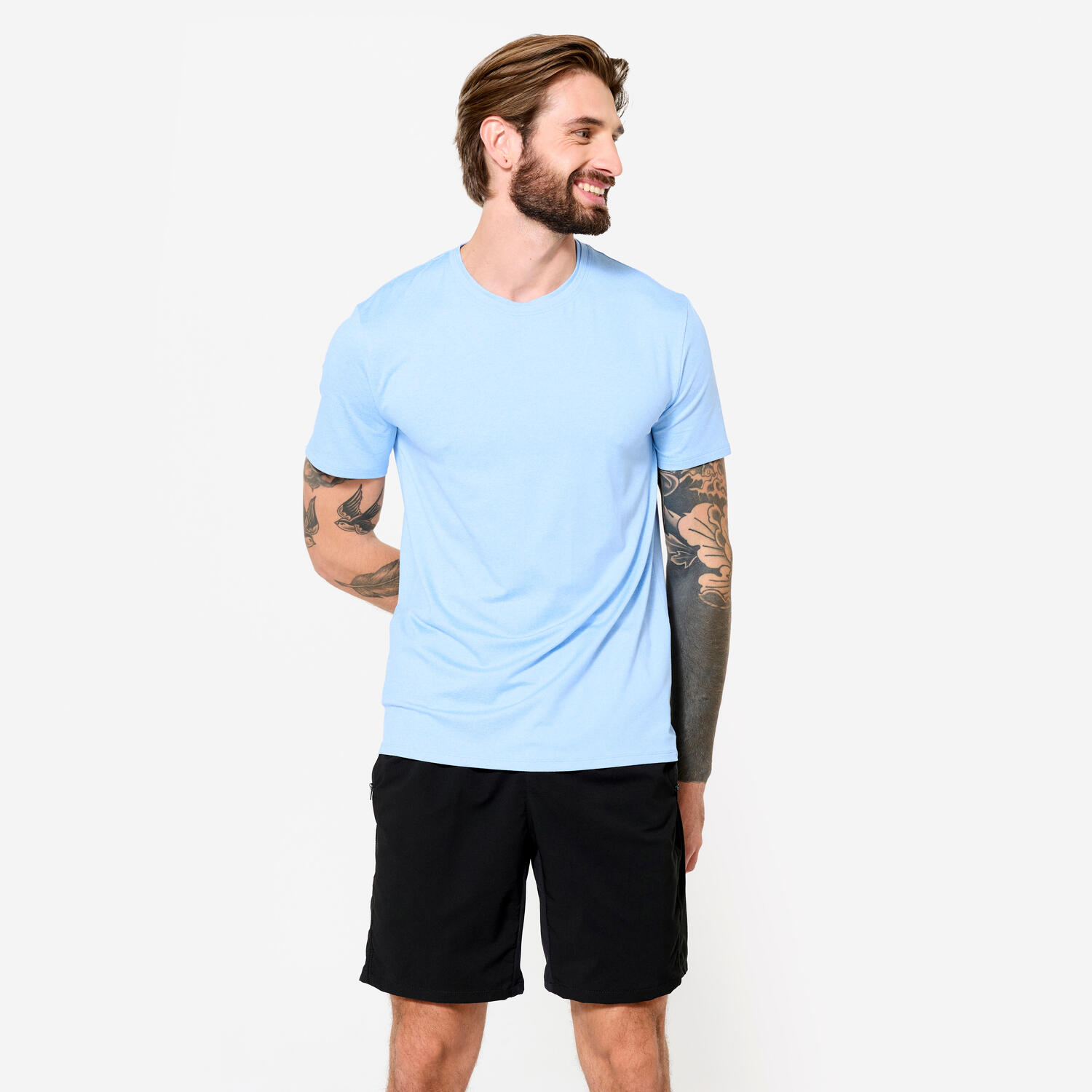 

Мужская мягкая футболка для фитнеса Domyos