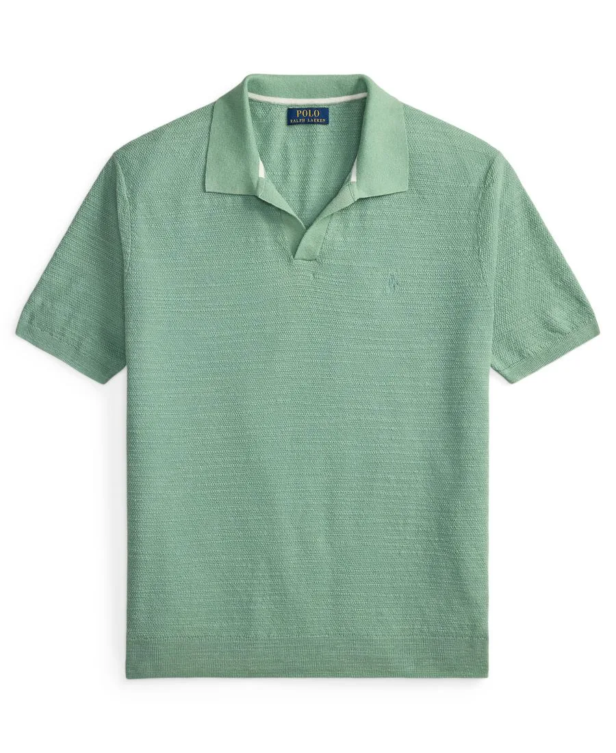 Мужская поло-рубашка с коротким рукавом и текстурированной поверхностью Polo Ralph Lauren, Faded Mint