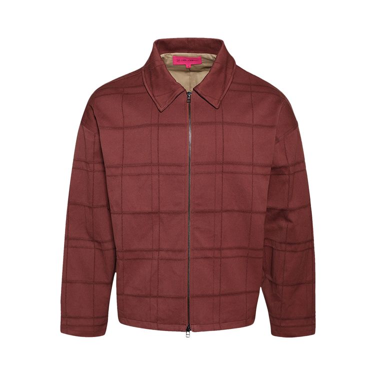 

Куртка The Elder Statesman Windowpane Boxy Jacket 'Clay', красный