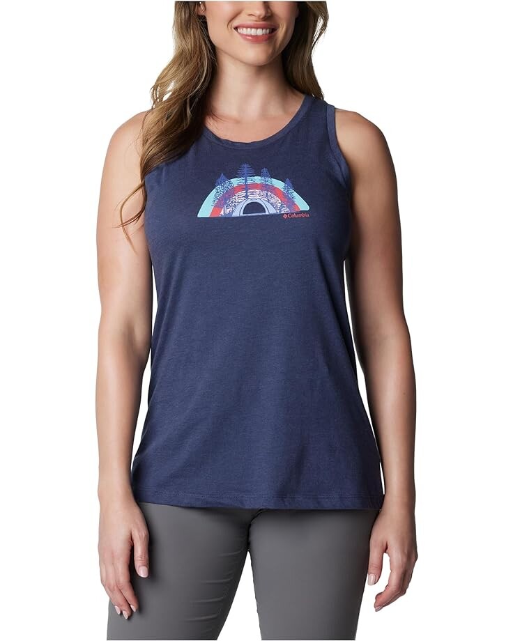 

Топ Columbia Bluff Mesa Tank, цвет Nocturnal Heather/Happier Outdoors