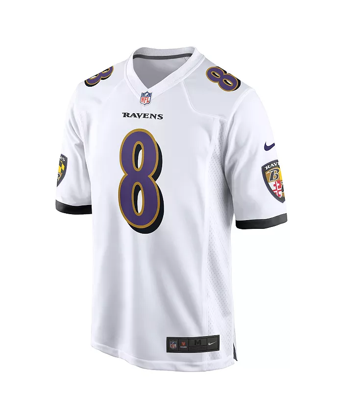 Игровая футболка Baltimore Ravens для мужчин Lamar Jackson Nike, белый — фото 2