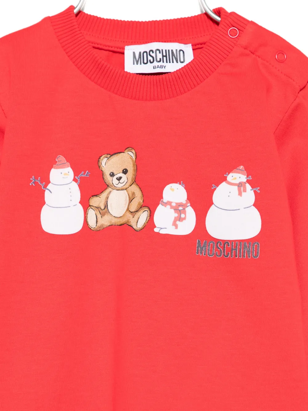 Футболка с принтом Тедди Moschino Kids, красный — фото 3