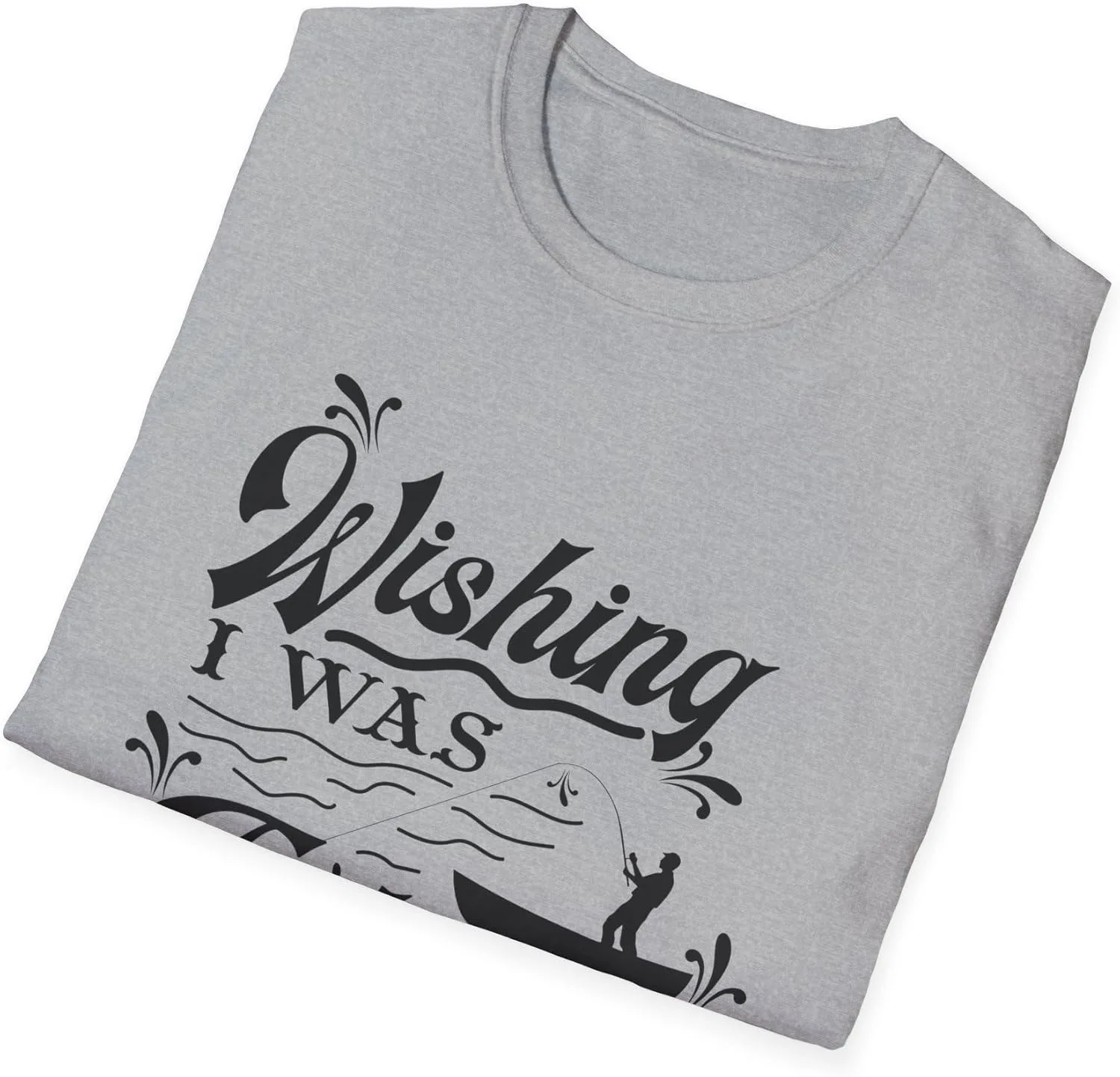 Футболка Fishing Wishing I was Fishing — фото 4