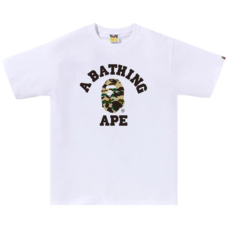 

Футболка BAPE 1st Camo College 'White/Yellow', белый