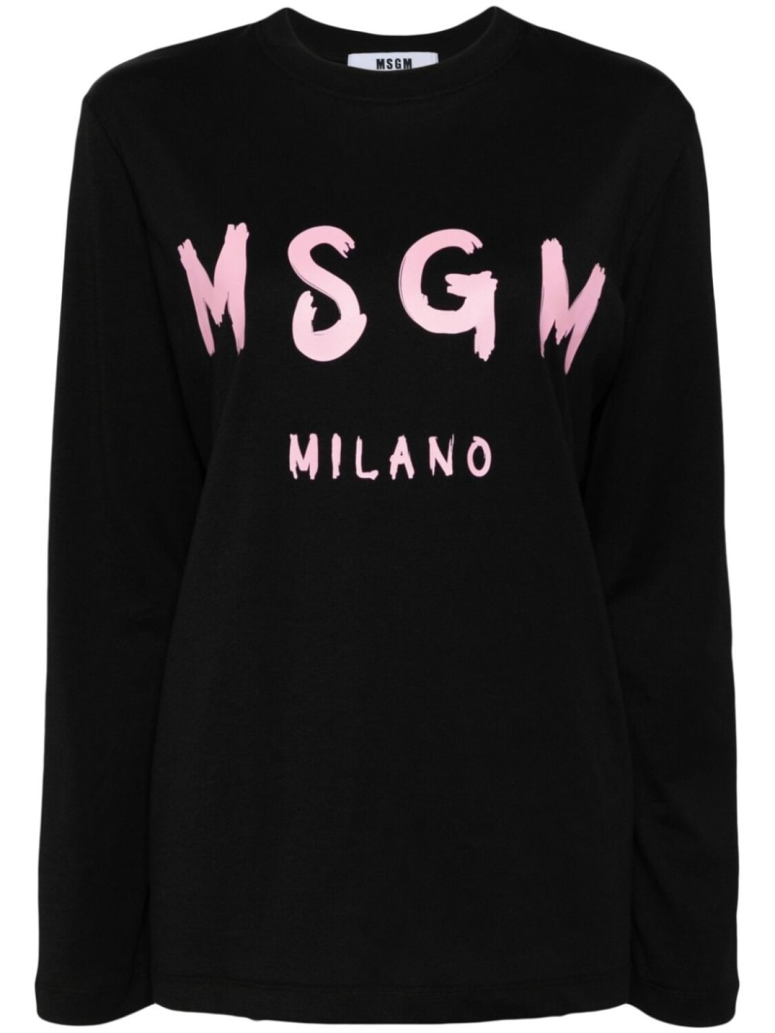 

Футболка из хлопка с логотипом MSGM, черный