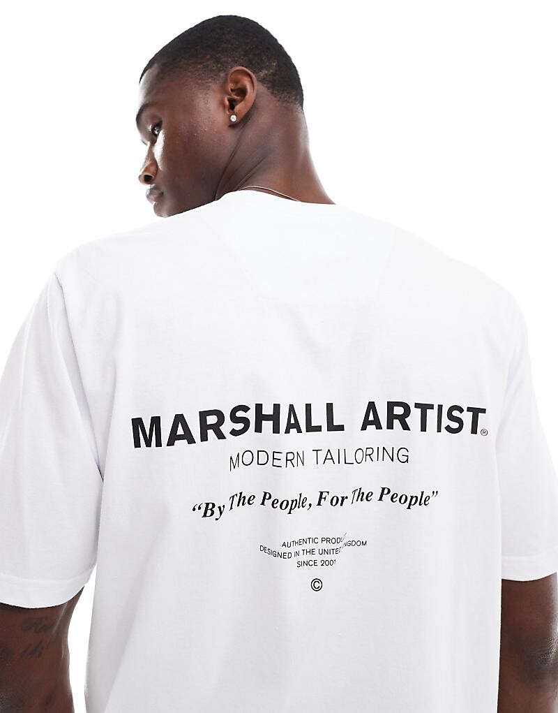 

Marshall Artist — белая футболка оверсайз с логотипом на спине