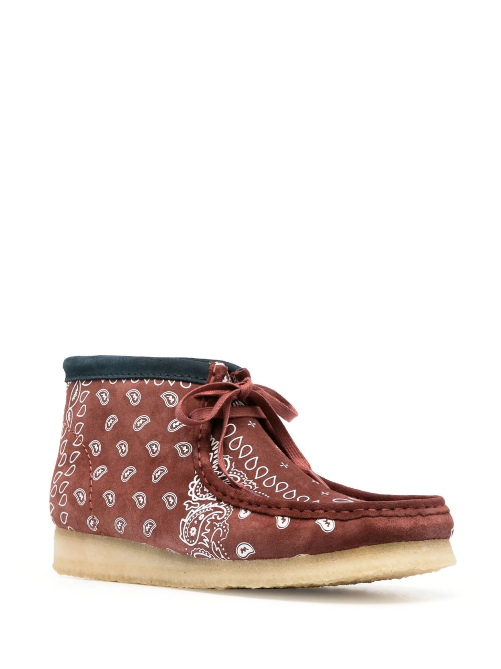 Ботинки на шнуровке с принтом пейсли Clarks Originals, коричневый — фото 2