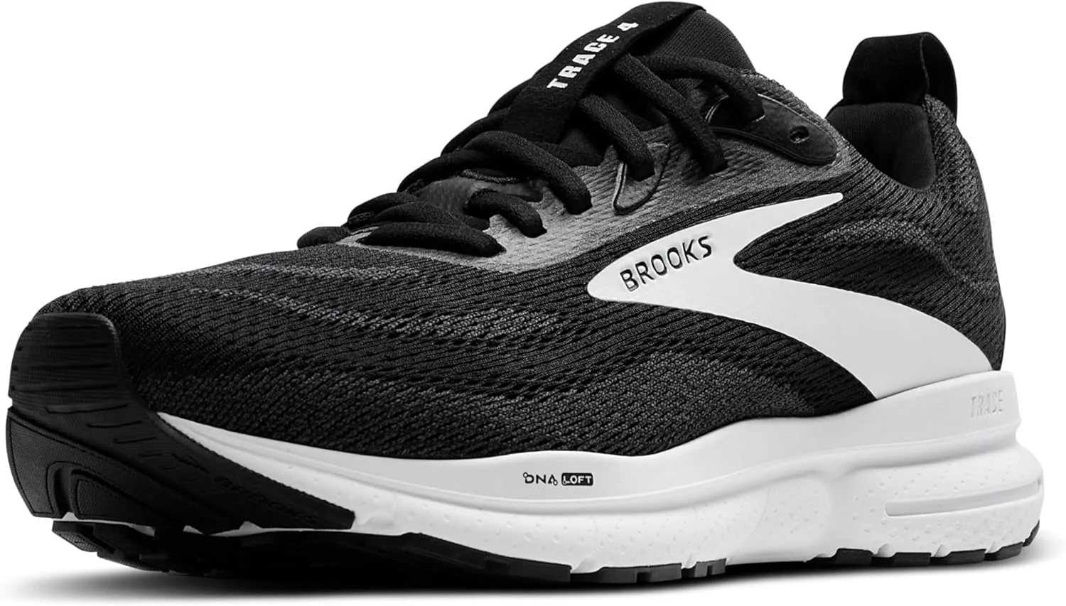 Мужские нейтральные беговые кроссовки Brooks Trace 4, черный/серый/белый — фото 2