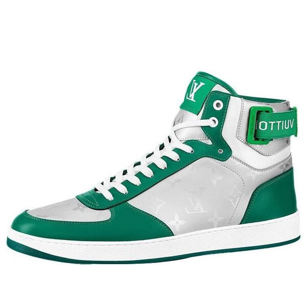 

Кроссовки rivoli ankle sneakers 'silver green' Louis Vuitton, серебряный, Серебристый, Кроссовки rivoli ankle sneakers 'silver green' Louis Vuitton, серебряный