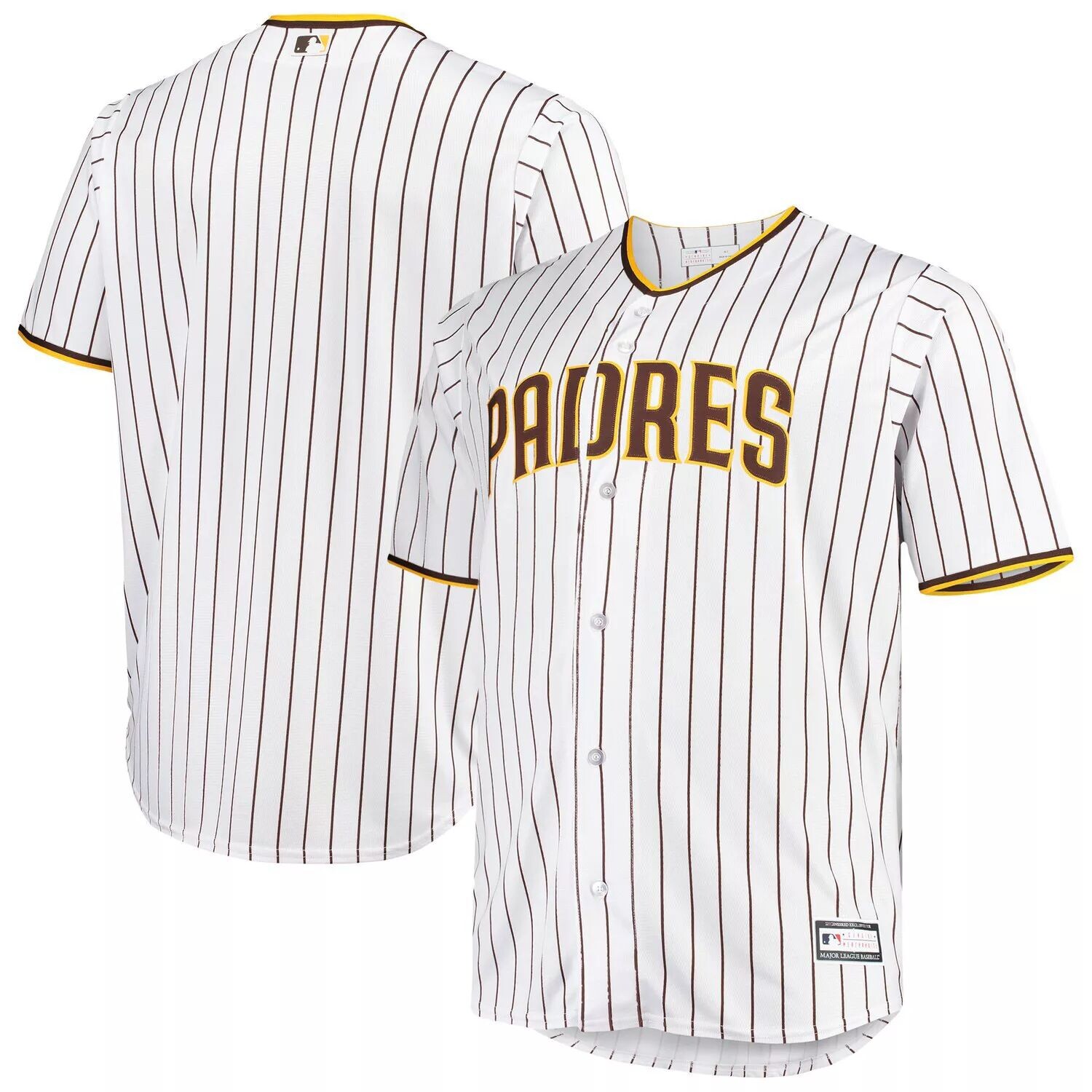

Мужская белая/коричневая футболка команды San Diego Padres Big & Tall Home Replica Team, Коричневый, Мужская белая/коричневая футболка команды San Diego Padres Big & Tall Home Replica Team