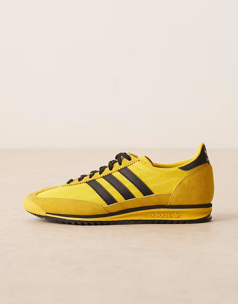 Кроссовки Adidas Originals SL 72 OG в желто-черной расцветке — фото 2