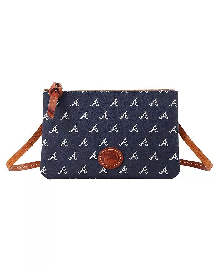 

Кошелек через плечо Atlanta Braves с молнией сверху Dooney & Bourke, белый