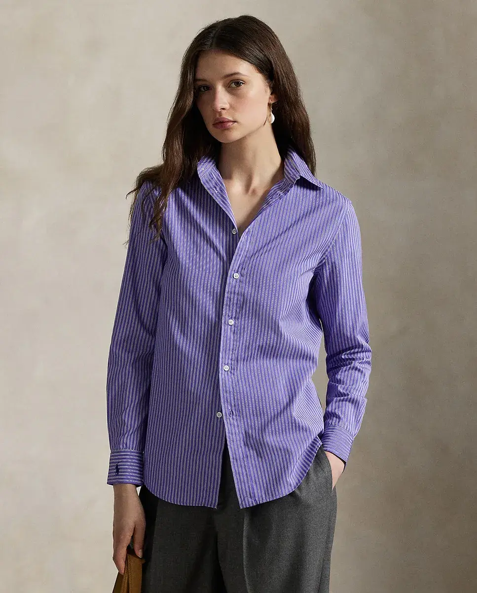 

Женская футболка из хлопка классической посадки Polo Ralph Lauren, фиолетовый