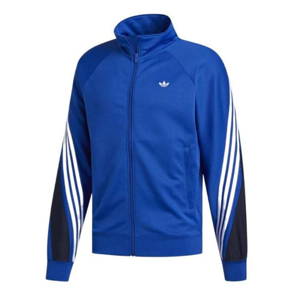 

Куртка adidas originals Solid Color Logo Stand Collar Athleisure Casual Sports Jacket Blue, мультиколор