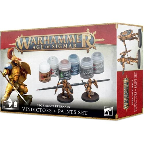 

Миниатюра Games Workshop Warhammer Age of Sigmar: Stormcast Eternals - Vindictors + Paints Set