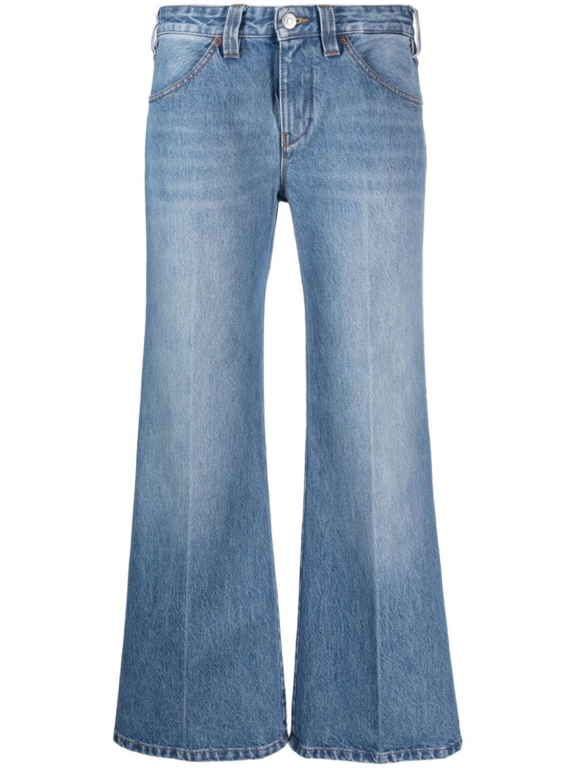 

Victoria Beckham расклешенные джинсы Edie California Wash, синий