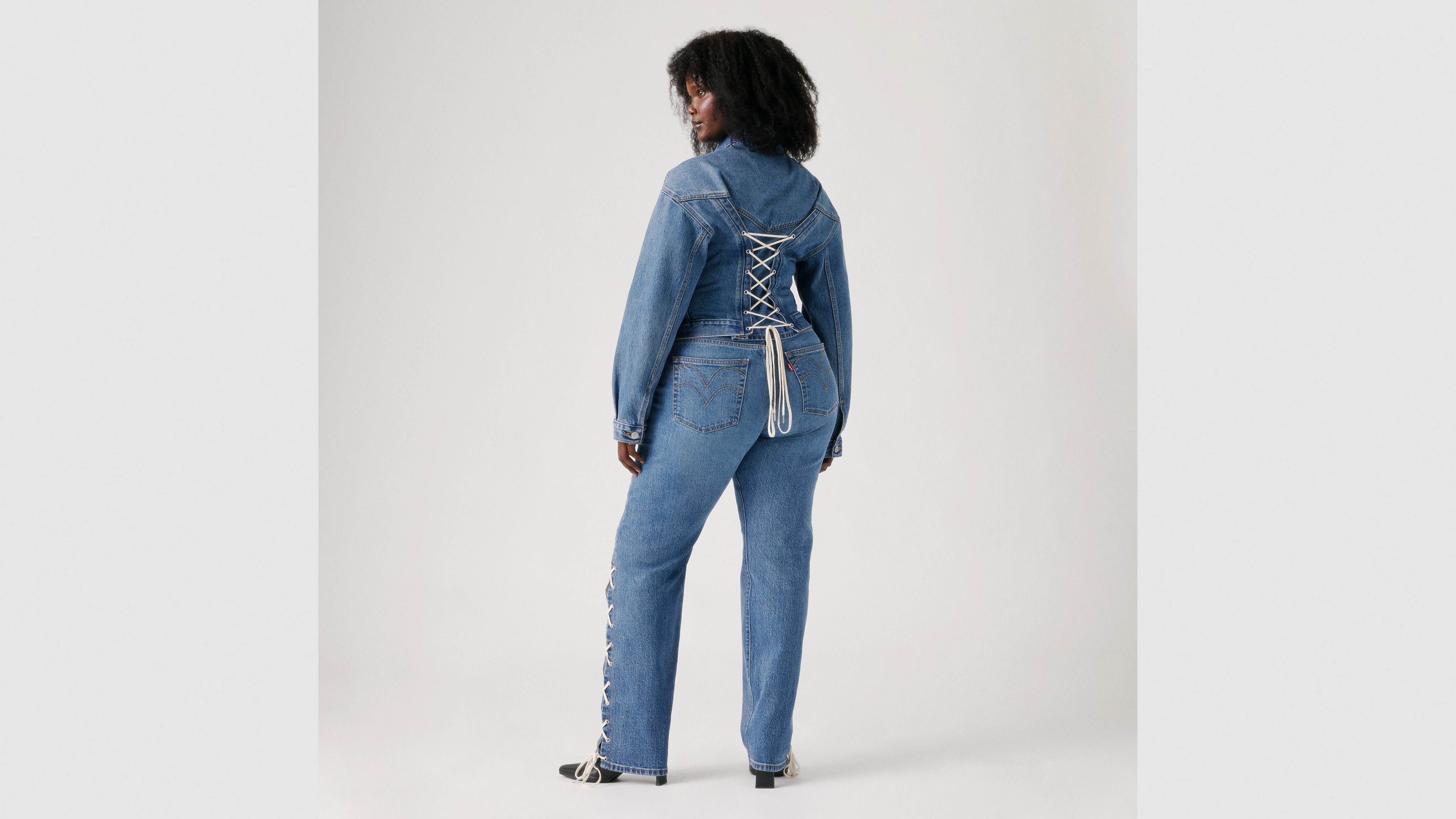 Женские джинсы Beyoncé X Levi's 501 Curve Levi's, Laced Up - Medium Wash — фото 4