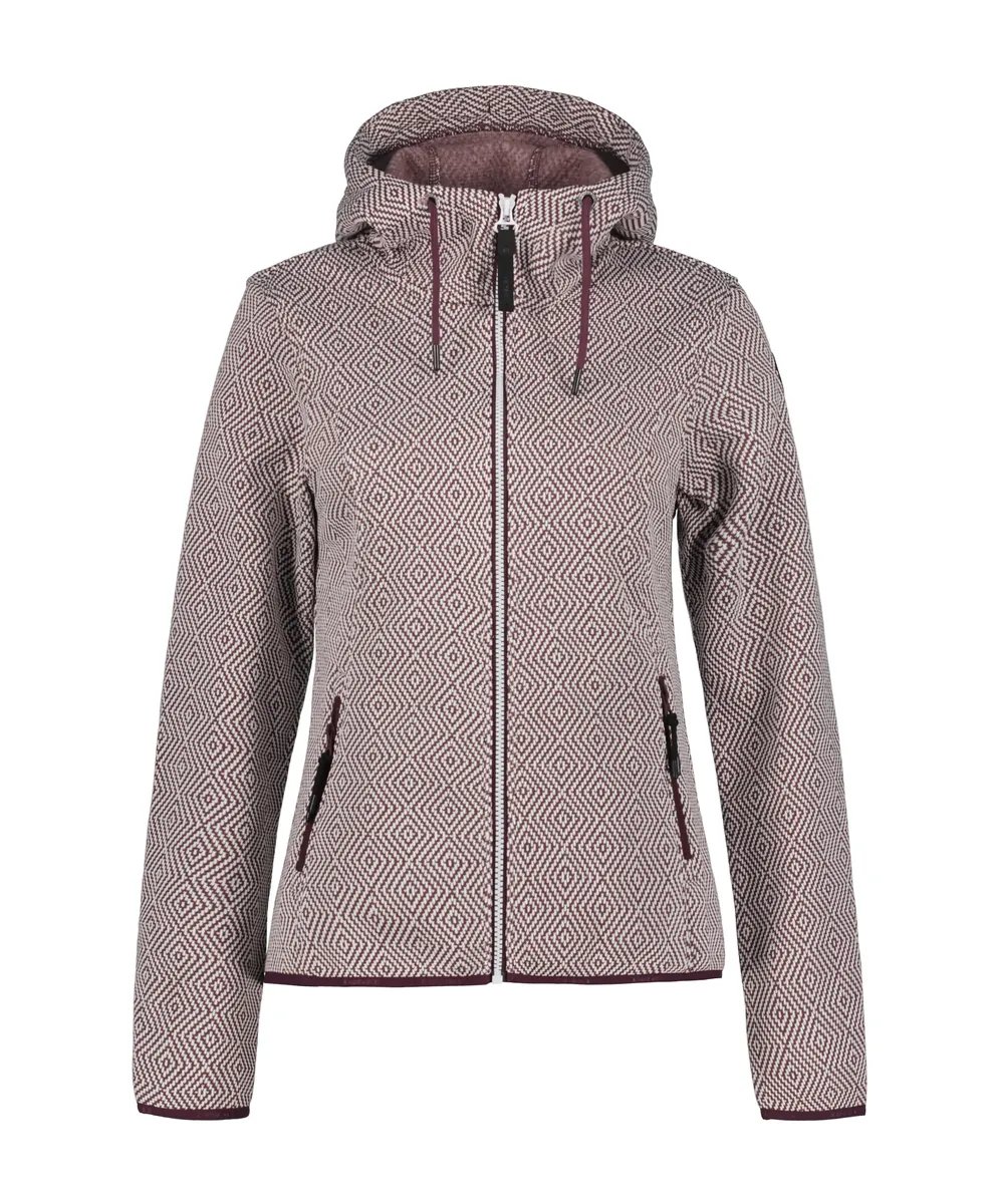 

Кардиган Icepeak "D KNIT FLEECE JACKE OUTSIDE", с узором, цвет Wine