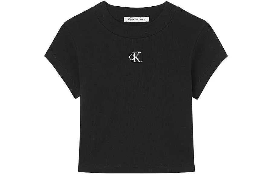Футболка с втачным рукавом для женщин Calvin Klein, Black/BEH — фото 3