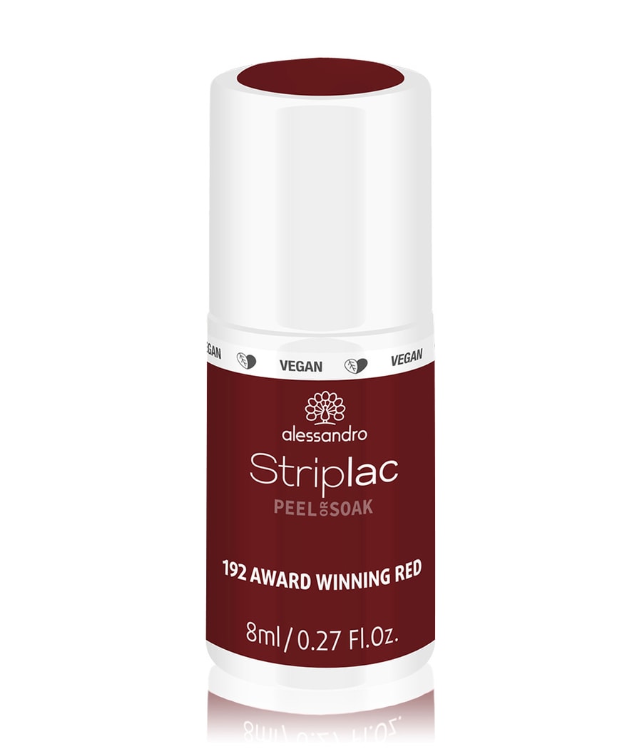 

Лак для ногтей Alessandro Striplac Peel or Soak, Nr. 192 - Award Winning Red, 8 ml