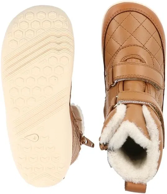 Ботинки Bobux I-Walk Patch Arctic - Hiker - Fluffy Merino Fleece and Quilted Splash-proof Leather Lining, Caramel — фото 4