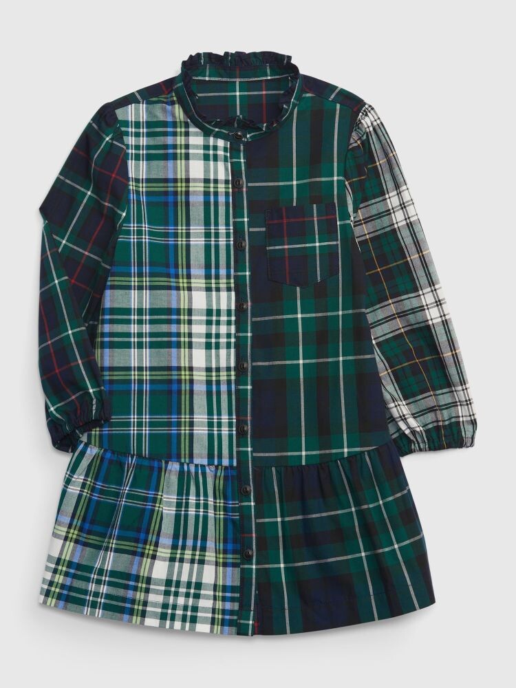 

Клетчатое платье Gap, зеленый