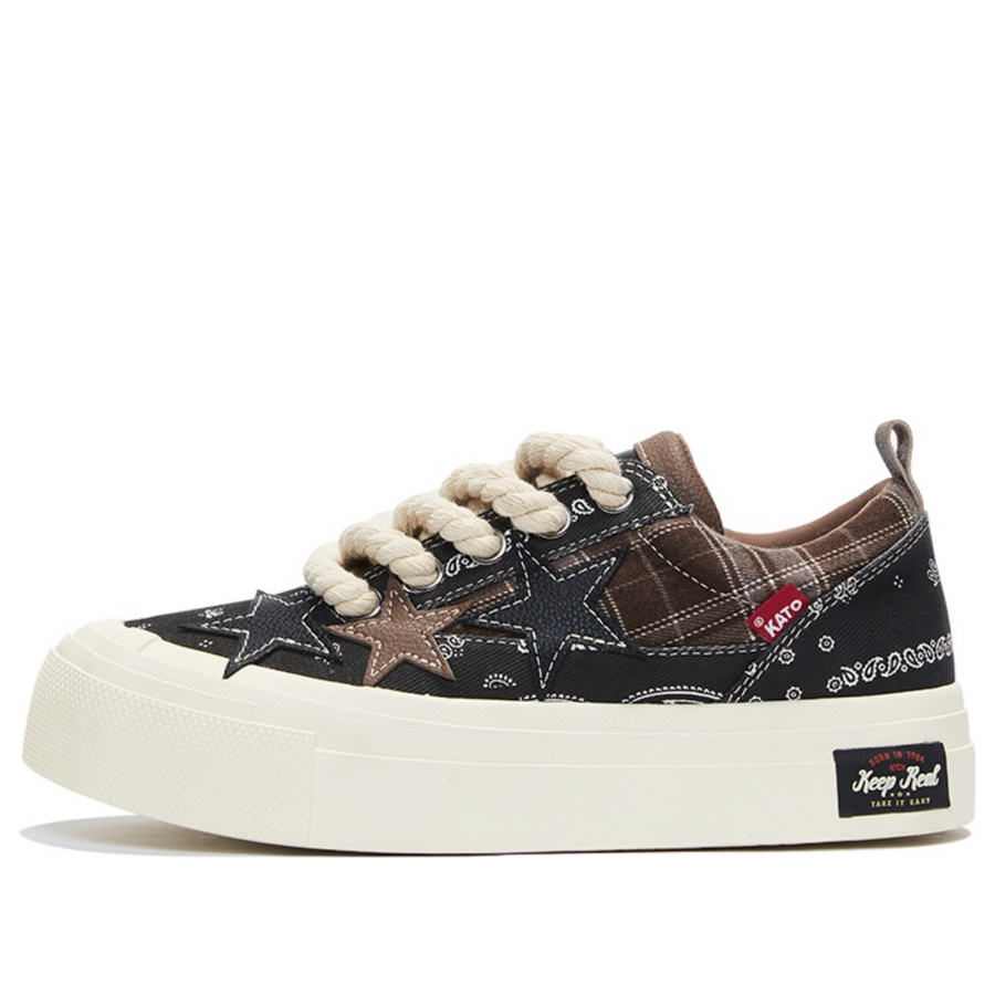 

Кроссовки KAALIXTO Skateboarding Canvas Low 'Paisley', черный