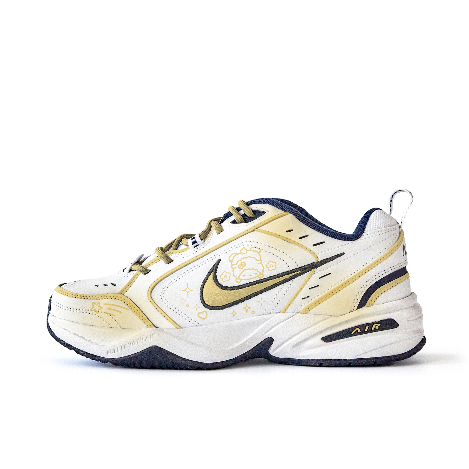 

Nike Air Monarch 4 противоскользящие износостойкие низкие массивные кроссовки унисекс белый - белый, цвет White