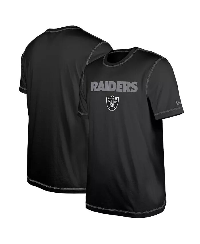 

Мужская черная футболка Las Vegas Raiders Third Down Puff Print New Era