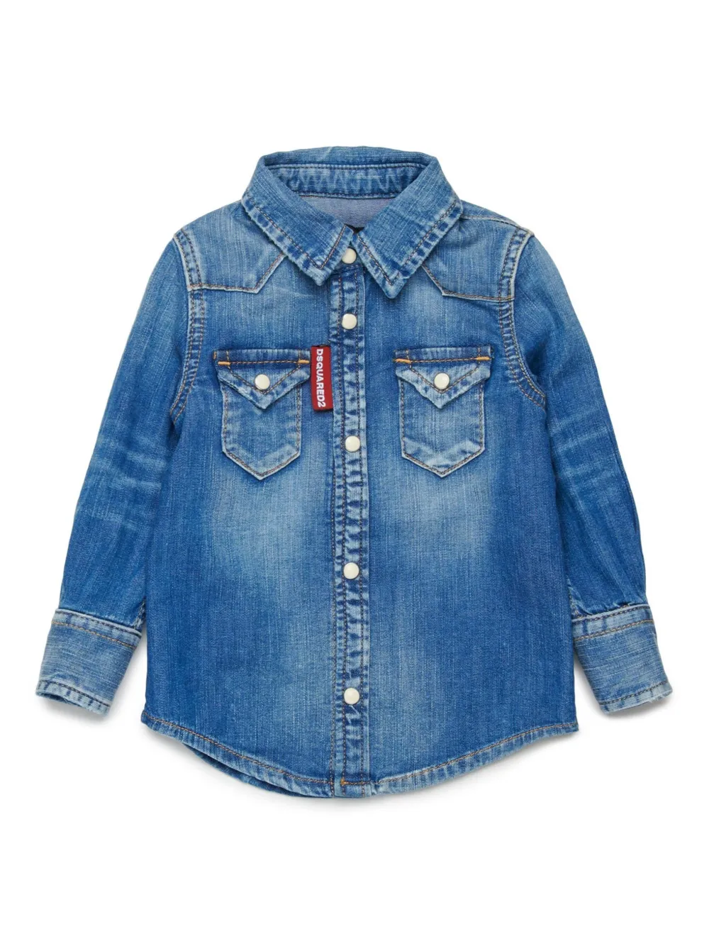 

Джинсовая рубашка в стиле вестерн DSQUARED2 KIDS, синий