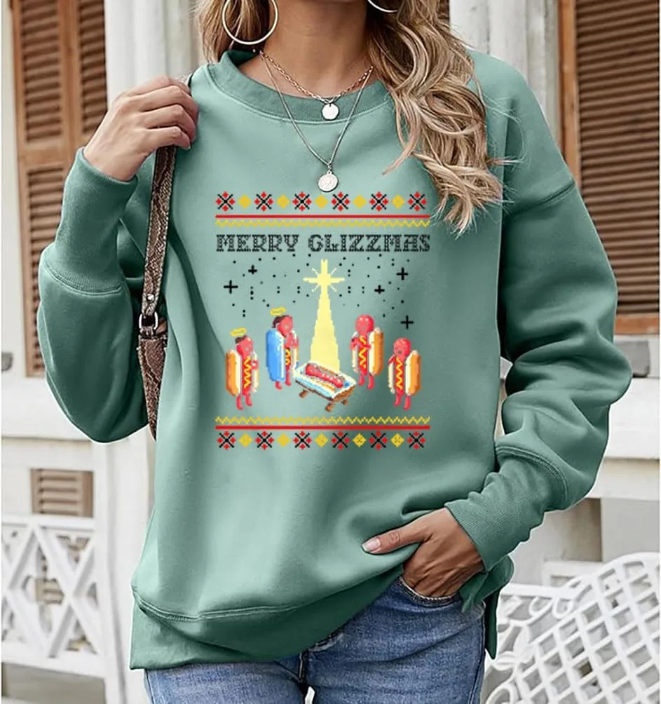 

Свитшут Merry Glizzmas в стиле ретро пиксель-арт Batclock